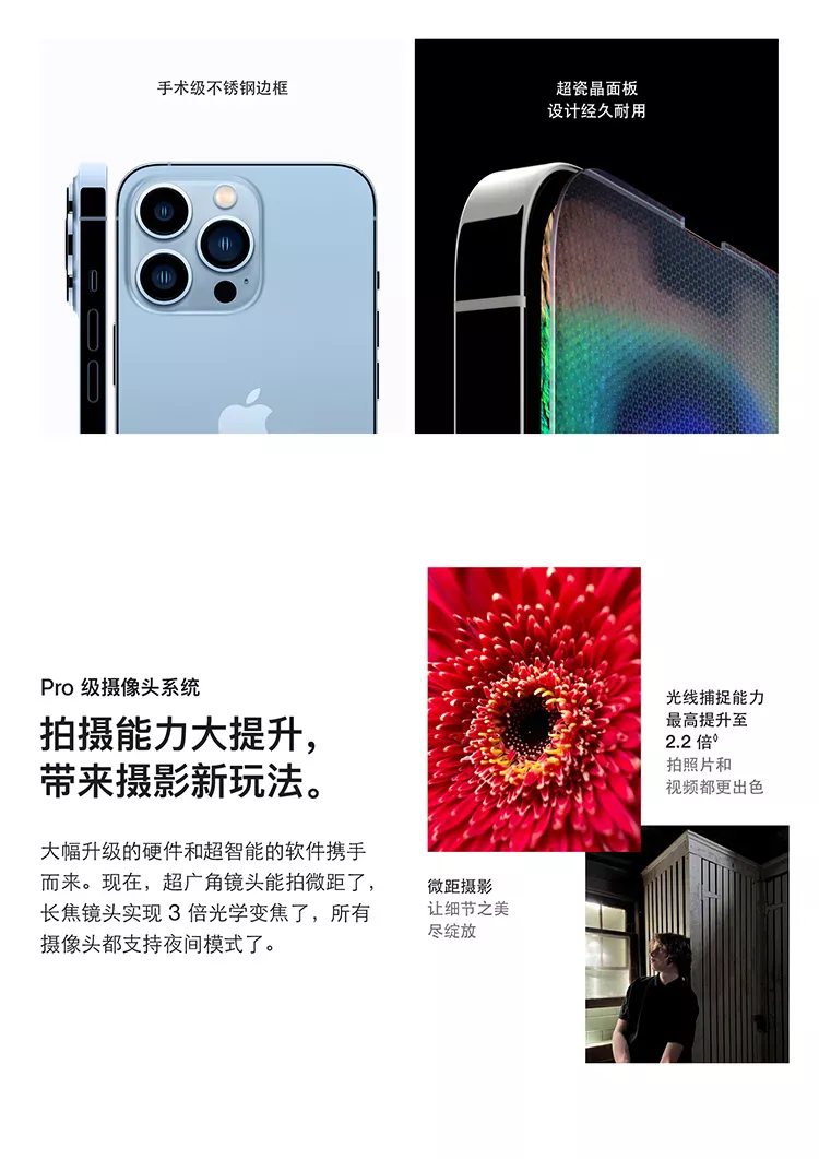 Apple iPhone 13 Pro Max 全网通5G版石墨色256GB 标准版Apple iPhone 